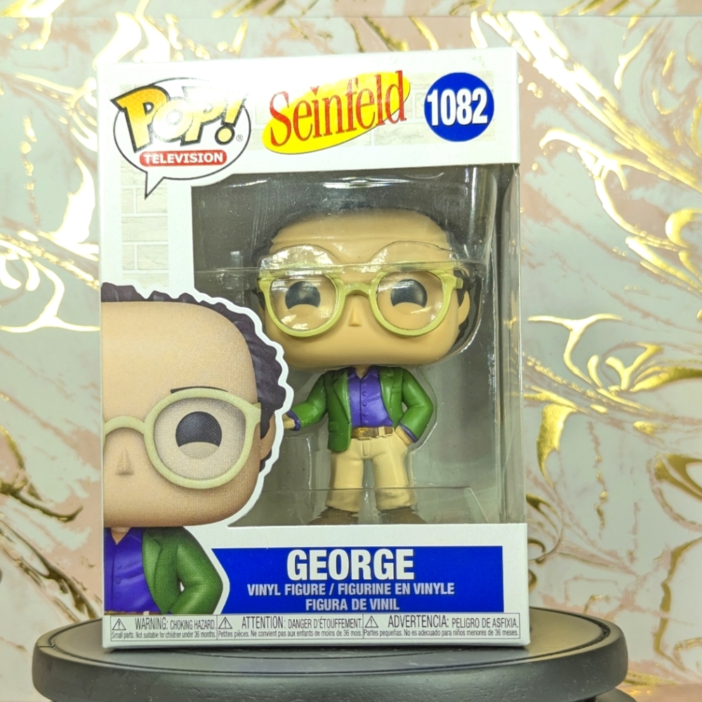 Funko Pop! Seinfeld George Costanza, Minor Top Box Fold Due To Insert, & Kramer